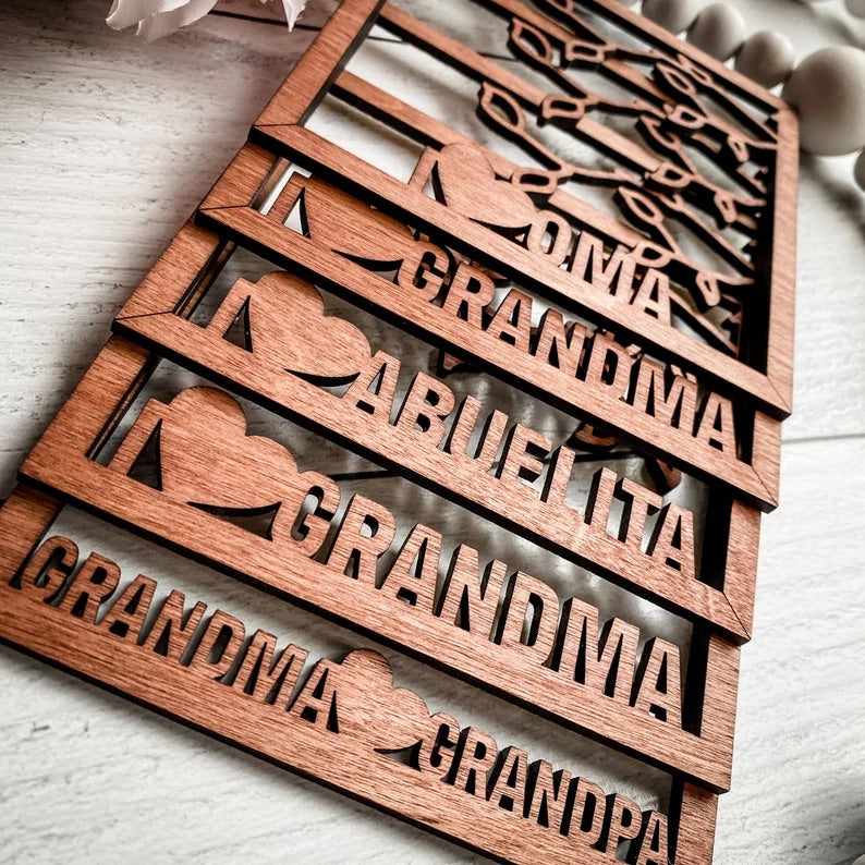 HANGING HEARTS FAMILY FRAME