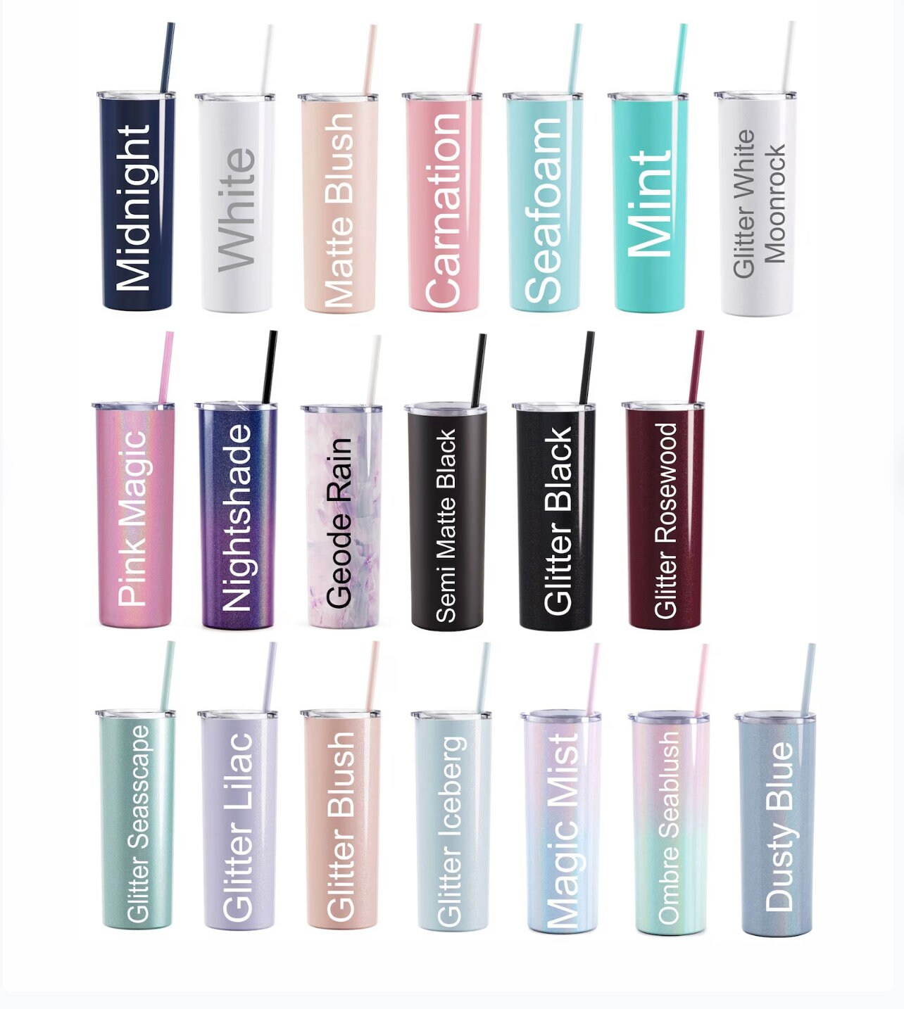 Personalized Stainless Steel Engraved Skinny Tumblers, 20oz skinny tumblers, Monogram, custom drinkware, waterbottle