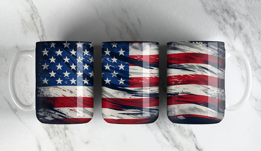 11oz American Flag, Patriotic  Mug